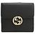 Cartera bi-fold Gucci de piel negra Negro