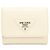 Prada Tri-fold Wallet in White Leather