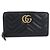 Marmont Cartera larga Gucci de piel negra Negro