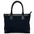 Gucci GG Logo Canvas Leder Tote Bag Schwarz Marineblau
