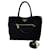 Tote Borsa Prada in nylon e pelle con logo Triangle Nero