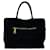 Tote Borsa Prada in nylon e pelle con logo Triangle Nero - vista 3
