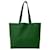 Prada Triangle Logo Leder-Tote-Bag Grün