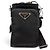 Borsa a tracolla Prada in nylon e pelle Nero