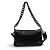 Borsa a tracolla Balenciaga BB in pelle morbida Nero