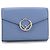 Fendi Blue Leather Tri-fold Wallet