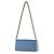 Cartera Prada de piel Saffiano azul con cadena dorada - vista 13