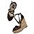 Sandali wedge in pelle Christian Dior Brown Cannage Platform Marrone