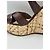 Sandali wedge in pelle Christian Dior Brown Cannage Platform Marrone - vista 11