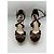 Sandali wedge in pelle Christian Dior Brown Cannage Platform Marrone - vista 4