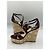 Sandali wedge in pelle Christian Dior Brown Cannage Platform Marrone - vista 7