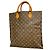 Borsa Tote Louis Vuitton Monogram Sac Plat Marrone