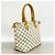 Borsa Louis Vuitton Damier Azur Saleya PM Bianco - vista 2