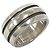 Tiffany & Co Anello Tiffany Vintage Grooved Double Line Band Ring Argento