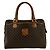 Céline Celine Vintage Macadam Blazon Pattern Triomphe Lederhandtasche Braun