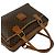 Céline Celine Vintage Macadam Blazon Pattern Triomphe Lederhandtasche Braun - Ansicht 4