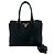 Mini borsa tote Prada in pelle Saffiano Nero
