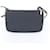 Sac à épaule Yves Saint Laurent en cuir et toile bleu marine  - vue 3