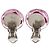 Orecchini a clip Chanel Pink CC Resin Camellia Rosa - vista 3
