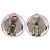 Orecchini a clip Chanel Pink CC Resin Camellia Rosa - vista 4