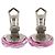 Orecchini a clip Chanel Pink CC Resin Camellia Rosa - vista 5