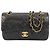 Chanel Black Small Classic Lambskin Double Flap Nero