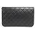 Borsa a tracolla Chanel 03568 in pelle d'agnello nera Nero - vista 2