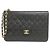 Borsa a tracolla Chanel 03570 in pelle nera Nero