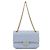 Borsa a tracolla Chanel in vitello azzurro Blu chiaro