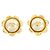 Orecchini a clip Chanel Gold and White Bianco D'oro