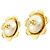 Orecchini a clip Chanel Gold and White Bianco D'oro - vista 2