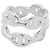 Hermès Hermes Chaine d'Ancre Enchainee Double Row Ring Silber