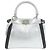 Borsa a mano Fendi Peekaboo Mini Nero Argento