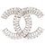 NUOVA SPILLA CHANEL LOGO CC STRASS 2023 IN METALLO ARGENTO SILVER
