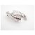 NUOVA SPILLA CHANEL LOGO CC STRASS 2023 IN METALLO ARGENTO SILVER - vista 3