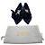 Ballerine a punta Dior decorate con rose in glitter nero - vista 16