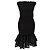 Autre Marque Vestido midi palabra de honor Liliana Charo Ruiz en algodón negro