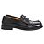 Logo Gucci Interlocking G in pelle nera Nero