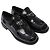 Mocassini Prada con logo Triangle in pelle verniciata nera Nero - vista 4