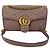 Borsa a tracolla Gucci Medium GG Marmont in pelle Tan Marrone Beige