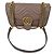 Borsa a tracolla Gucci Medium GG Marmont in pelle Tan Marrone Beige - vista 3
