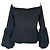 Self portrait Self-Portrait Top mit kristallbesetztem Ausschnitt aus schwarzem Polyester - Ansicht 3