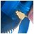 Borsa a tracolla Small Brick Cassette Bottega Veneta in pelle di agnello blu - vista 7