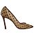 Décolleté a pois Jimmy Choo in mesh beige