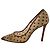 Décolleté a pois Jimmy Choo in mesh beige - vista 12