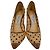 Décolleté a pois Jimmy Choo in mesh beige - vista 3