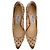 Décolleté a pois Jimmy Choo in mesh beige - vista 5