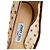Décolleté a pois Jimmy Choo in mesh beige - vista 7