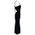 Vestido midi Staud Rio em algodão preto com alças adornadas com conchas - vista 2