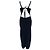 Vestido midi Staud Rio em algodão preto com alças adornadas com conchas - vista 3